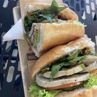 Vegan sausage banh mi  at Bánh Mì XANH - Bánh Mì Chay in Thanh Pho Ho Chi Minh