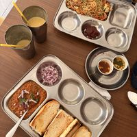 Pav Bhaji and Haka noodles  at Baba Ji's Street Food in Pafos