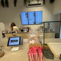 Inside menu  at Noor Specialty Coffee in Barcelona