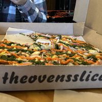 Delicious Vegan City pizza!  We had it with GF crust.    at The Oven's Slice in New York City