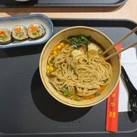 vegan ramen and gimbap at Miso Ramen Moda in Istanbul