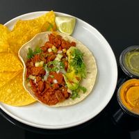 al pastor taco (plated at home) at El Chupacabra - West in Seattle