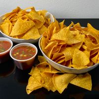 a single order of chips + salsa (plated at home) at El Chupacabra - West in Seattle