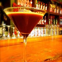 vegan chocolate cocktail at GustOrganics in New York City