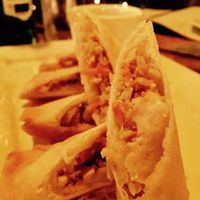 this version of veg spring rolls - yummy! at Pad Thai in Santiago