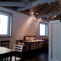 Old farmhouse-type interiors at Hibino Cafe AGT in Sapporo