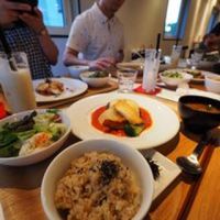 Vegetarian burger set at Hibino Cafe AGT at Hibino Cafe AGT in Sapporo