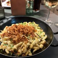 Classic vegan cheese spaetzle   at Pia's Wohlleben – Hausgemachte Bio-Spätzle: klassisch, vegan & mehr in Wien