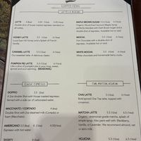 Menu   at Fosko Coffee Barre in Pensacola