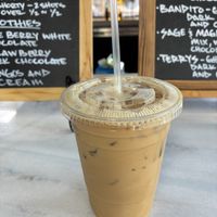 Vegan Vanilla Almond Milk Ice Coffeee  at Fairhope Coffee in Fairhope