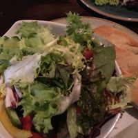 salad with bread at Stadtwirtschaft Freiberg in Freiberg Saxony