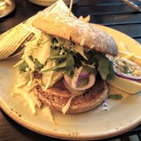 Flei-xit-Burger (mit Beyond Meat) at Stadtwirtschaft Freiberg in Freiberg Saxony