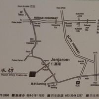 Map to temple at Waterdrop Tea House in Jenjarom