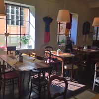 in the middle of the town but in very cozy alleyway... at InFusion in Genoa