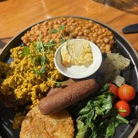 Big avodi breakfast, I got mine without mushrooms. at Avodi Vegetarian & Cafe in Auckland