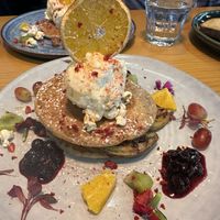 Avodi vegan pancakees  at Avodi Vegetarian & Cafe in Auckland