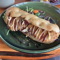 Chicken katsu panini  at Avodi Vegetarian & Cafe in Auckland