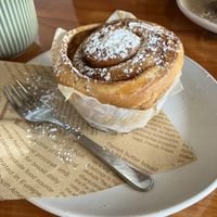 Cinnamon brioche  at Avodi Vegetarian & Cafe in Auckland