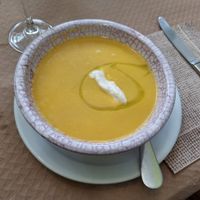 Crema de verdura con Yogur de soja at L'Union in Leon