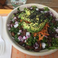 avo kale salad pretty filling must say at Next Level Burger in Bend