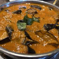 Aubergine curry   at Tharavadu in Leeds