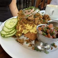 Brunch toast  at Présent in Paris