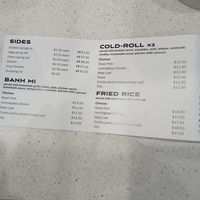 Options at Madame Banh Mi in Old Noarlunga