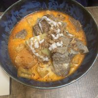Curry Massamam with fake beef  at Les Amants Verts in Paris