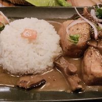 Braised tofu with rice and pickles at The Saigon Kitchen in Bristol