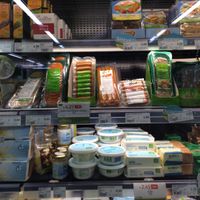 Various vegan salamis and hot dogs at NaturaSi in Catania