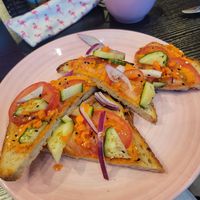 Hummus Toast at The Flour Girl Cafe in Connecticut