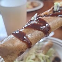 La Flauta Primavera viene con salsita de tamarindo ❤️ at Flautlán Cholula in Puebla