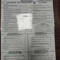 Menu at Fanaberia Gliwice in Województwo śląskie