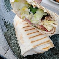 Shawarma wrap at Livin Cafe Tbilisi in Tbilisi