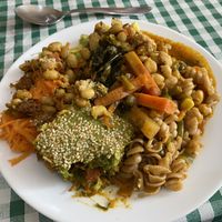 Choose what you want from the buffet. One visit was R30    at Health Valley Barra in Bahia