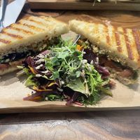 Chickpea Chickun Salad Sandwich  at Emerald Tea House in Jacksonville