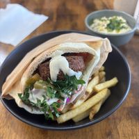 Falafel pita & baba ganoush  at 1947 in Boronia