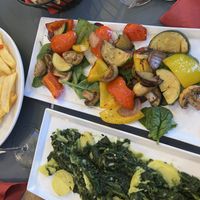 Chard potatoes & grilled veg & pizza bread & chips   at Pasike in Trogir