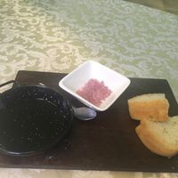 Local olive oil & bread at Pasike in Trogir