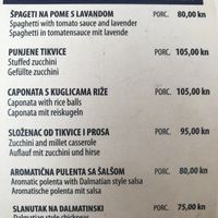 Vegan mains  at Pasike in Trogir