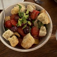 Vegan salad made with vegan cheese instead of regular cheese (ask for the vegan cheese)  at Meraki Greek Restaurant & Bar in London