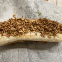 Vegan hot dog  at The Dog is Hot in Barcelona