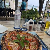Great Napolitain Pizza with a view.  at Aura Pizzeria Hiriketiya in Southern Province