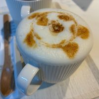 Soy latte at Jing Si Books & Cafe Plantarium Branch 靜思書軒植境店 in Taipei City
