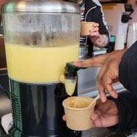 Pour your own custard at The Crumbleologist ltd in Glasgow