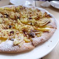 Sweet flavor pizza! (Banana and chocolate) at Elite Pizza 依禮鮮蔬手工披薩 in Taichung
