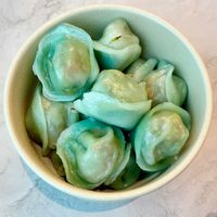 Vegetable dim sum at East 14 in Dubai