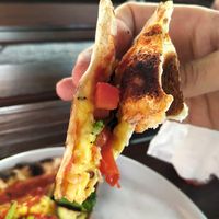 crunchy cheesy [vegan] pizza at Holzofenpizza Engel in Frankfurt