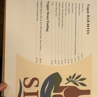 Vegan sides and desserts  at Sip in England