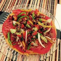 Their Personal Pan Pizza (90% raw)! at Rawtopian Bliss Cafe in Columbia